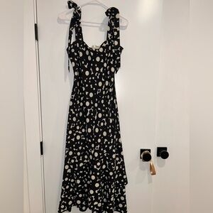 Hutch Black and White Midi Dress